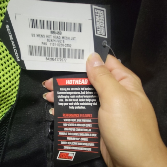 Mens High Visibility Mesh Motorcycle Jacket - Picture 3 of 3